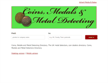 Tablet Screenshot of coins-medals-metaldetecting.co.uk